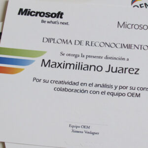 Diplomas y Certificados impresos