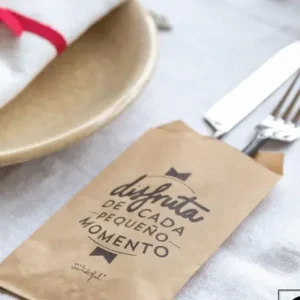 Porta cubiertos de papel para restaurante