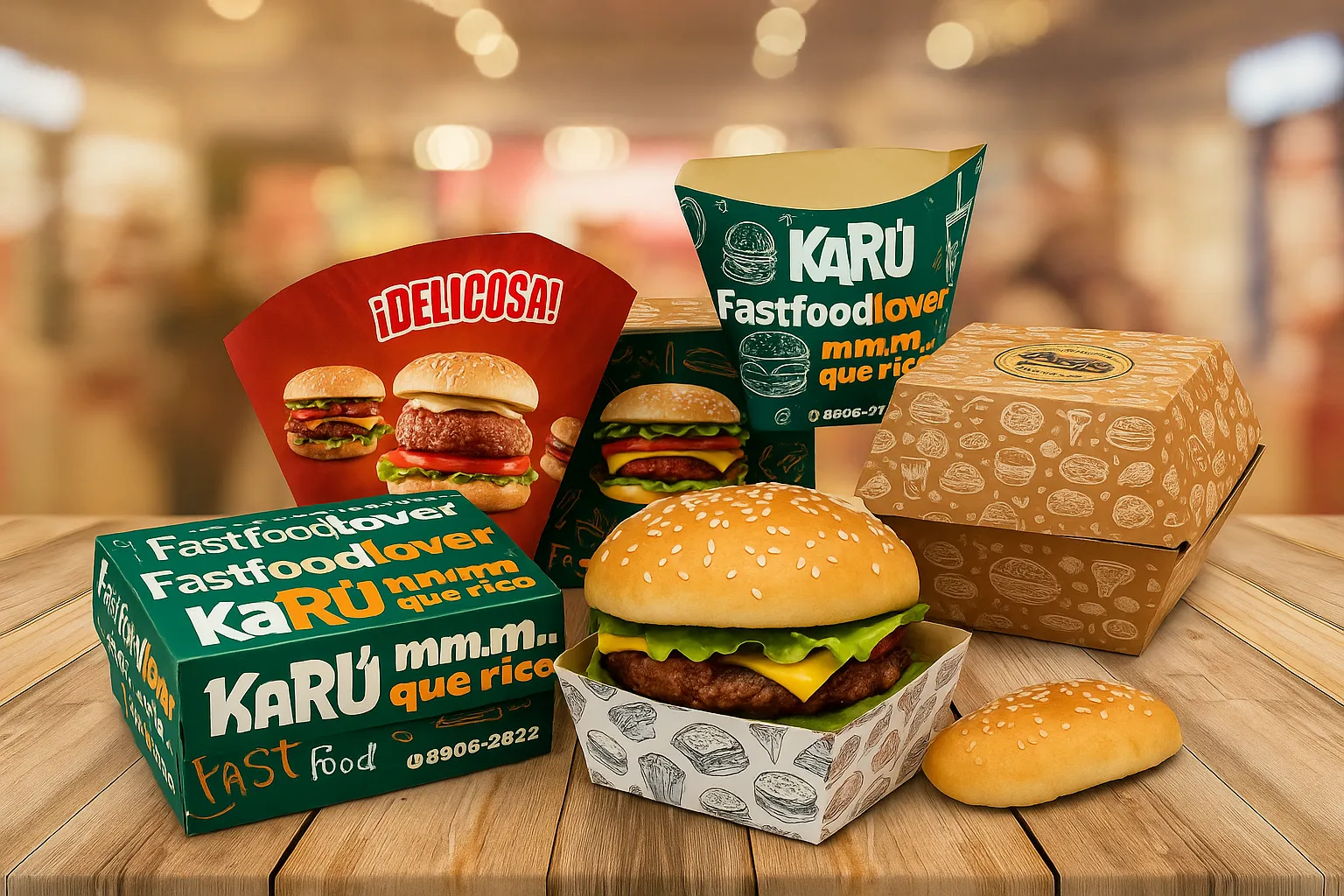 Guía práctica de cajas y empaques personalizados para hamburguesa