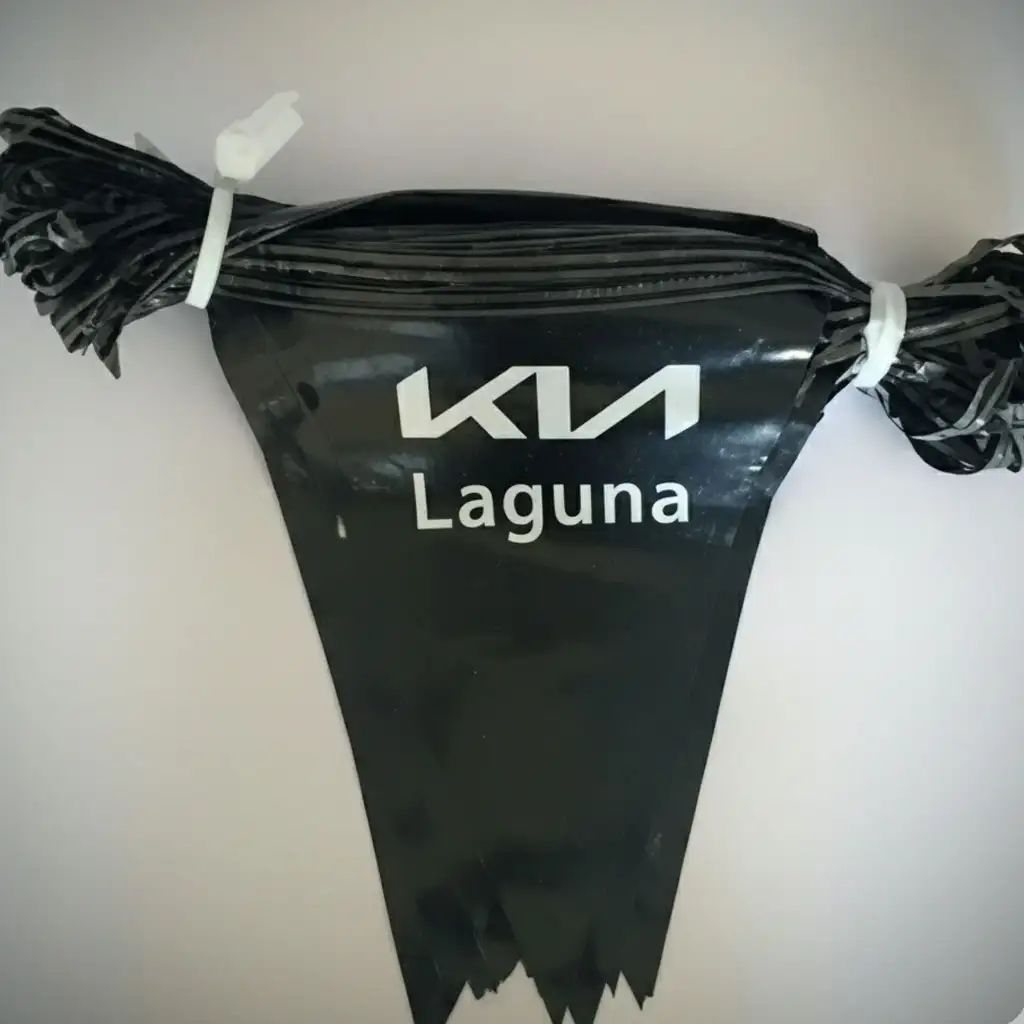 Banderines publicitarios personalizados impresos en serigrafia Vinil PVC para exteriores