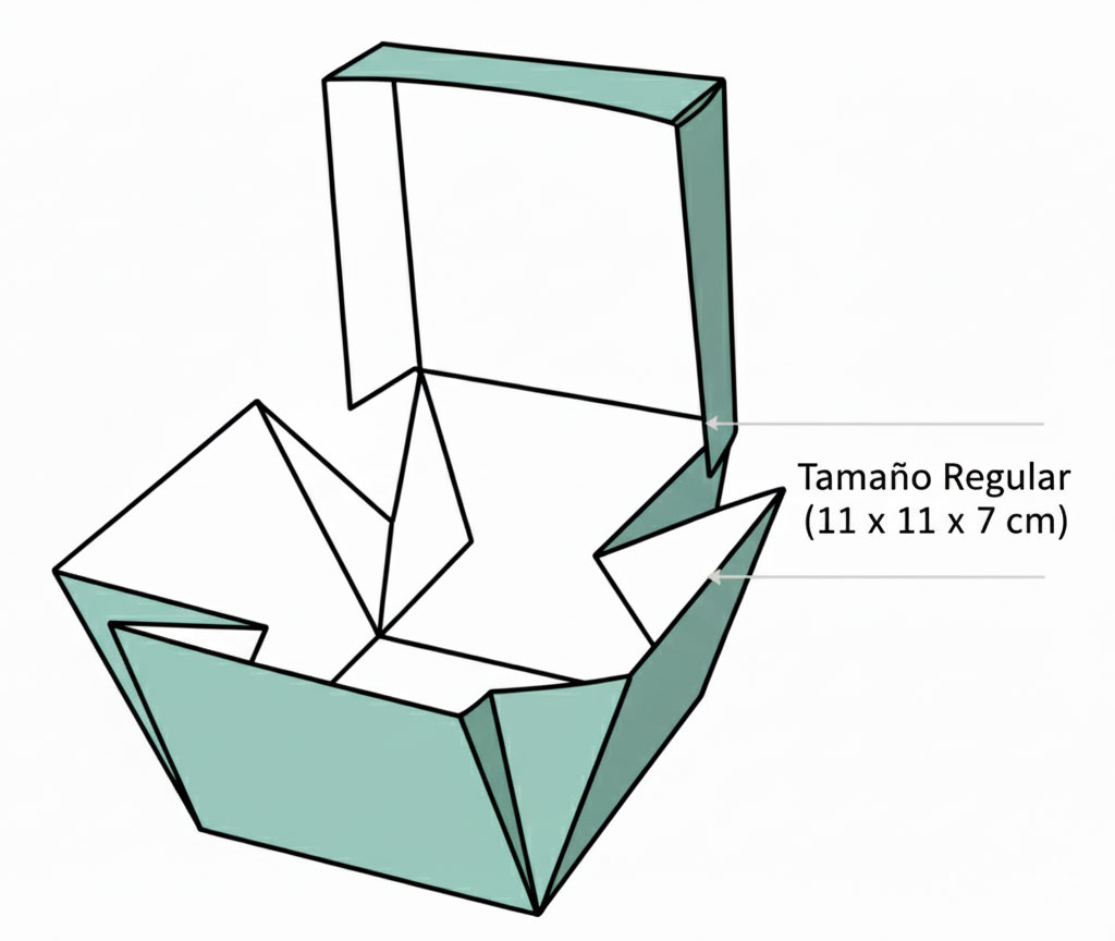 Caja de Hamburguesa Personalizada Costa Rica Tamaño Regular (11 x 11 x 7 cm)