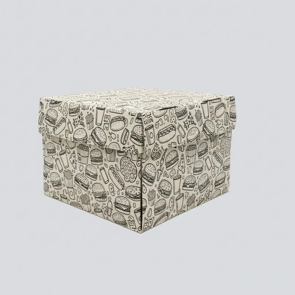 Caja para Hamburguesa personalizada impresion a una tinta en costa rica