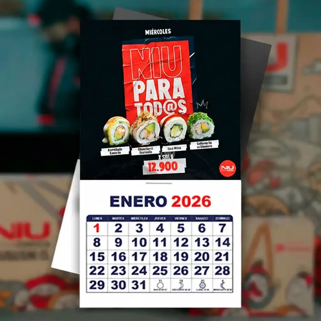 calendario 2026 personalizados para refrigeradora o nevera