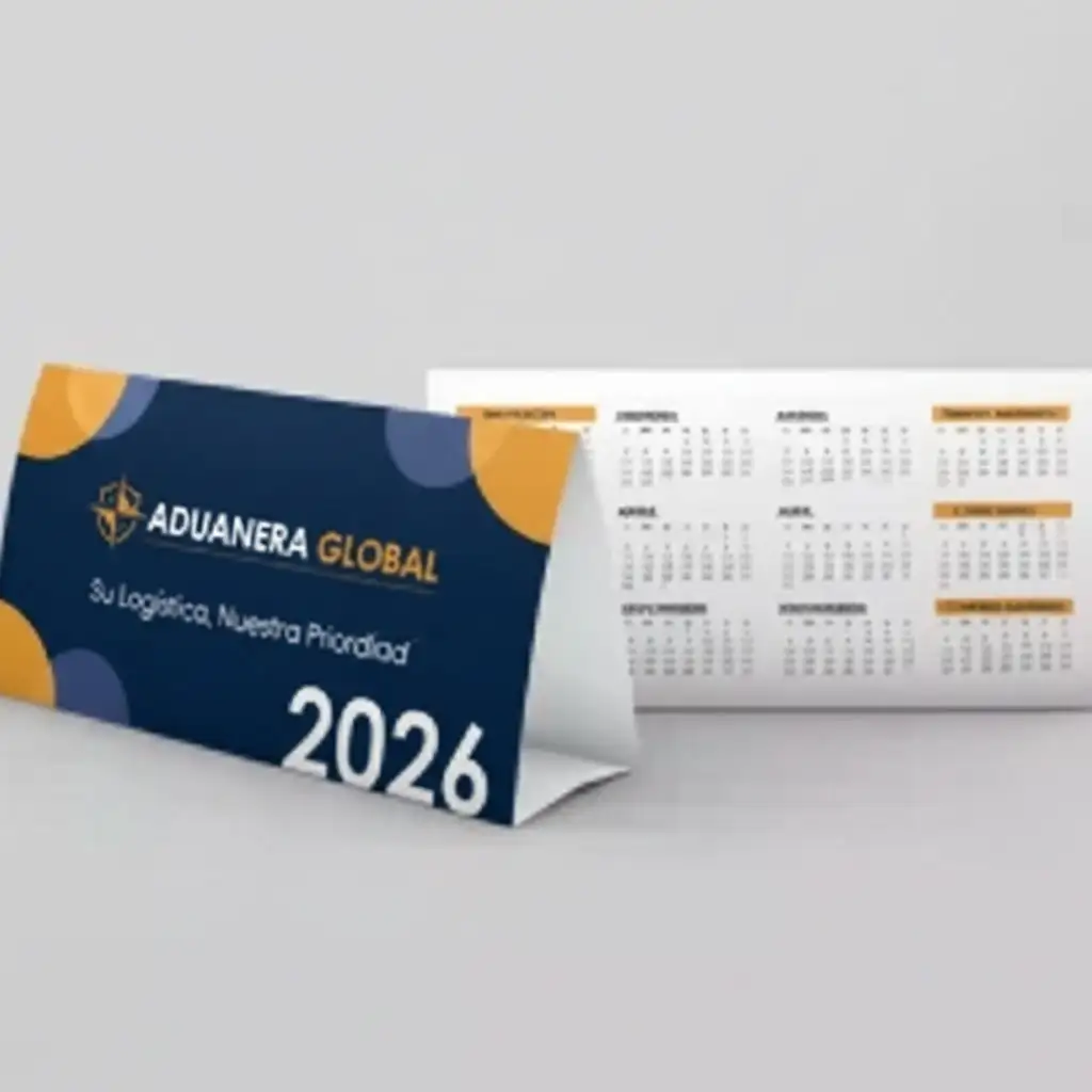 calendarios personalizados 2026 triangulares para escritorio