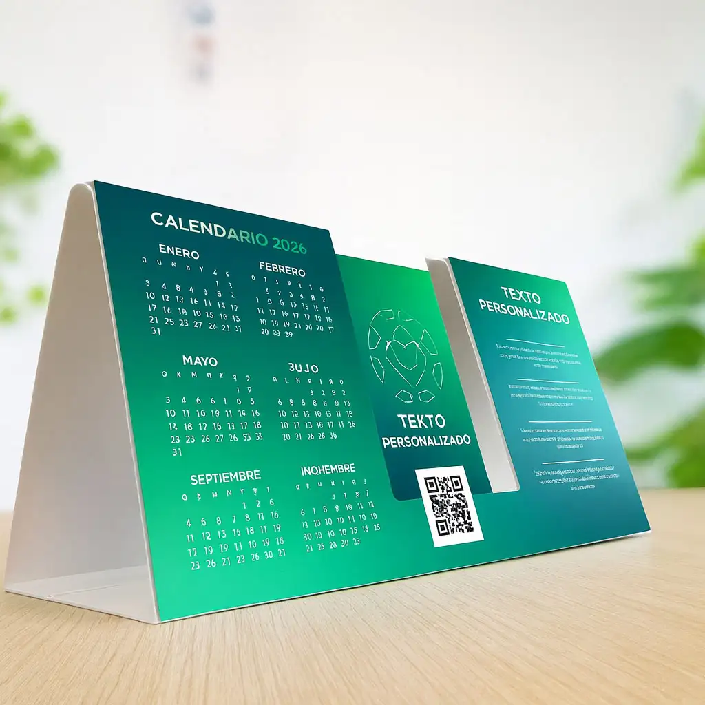Calendario impreso 2026 personalizado con soporte para celular