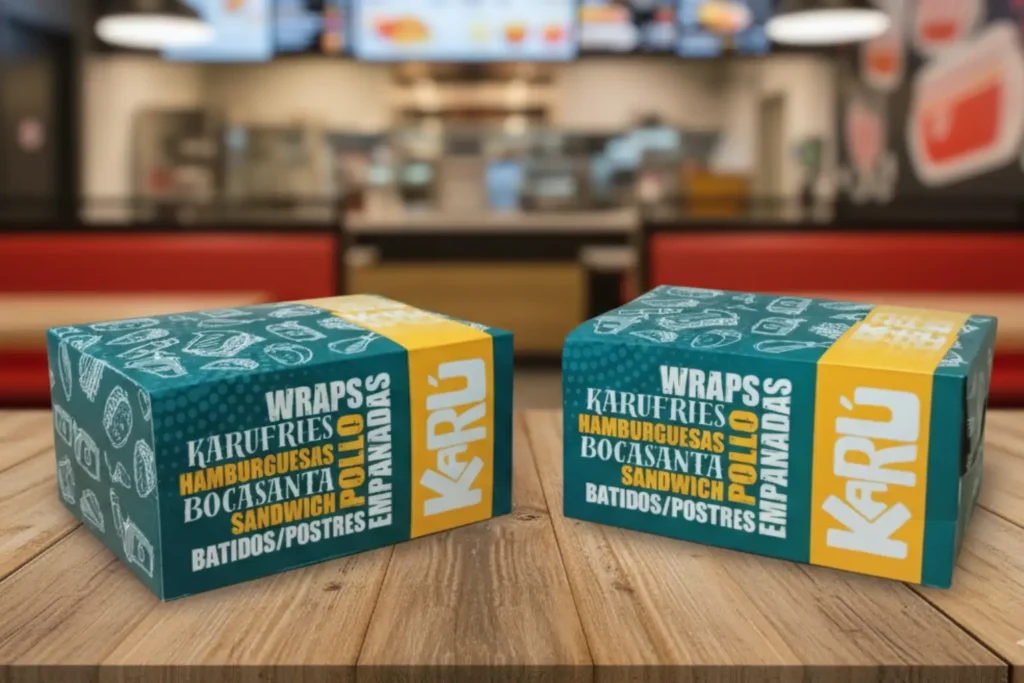 Caja personalizada para combos de comida