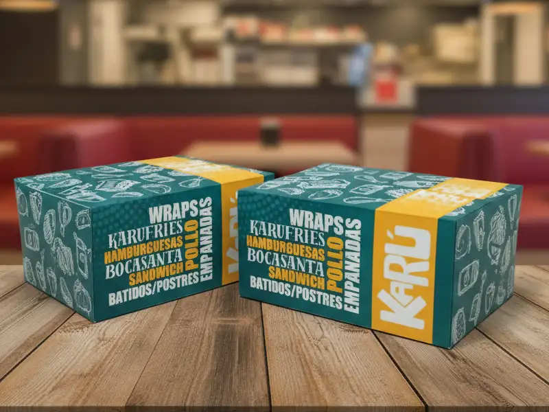 Caja Presonalizada de Empaque de Comida para Combos