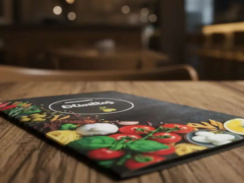 Imprimir Menú full color con acabado brillante