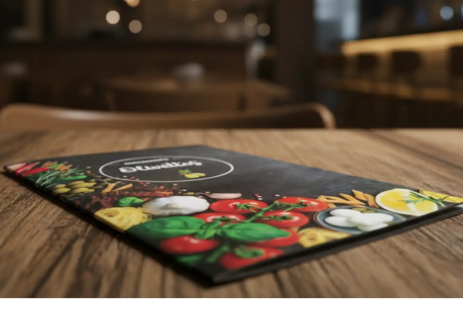 Menú full color con acabado brillante